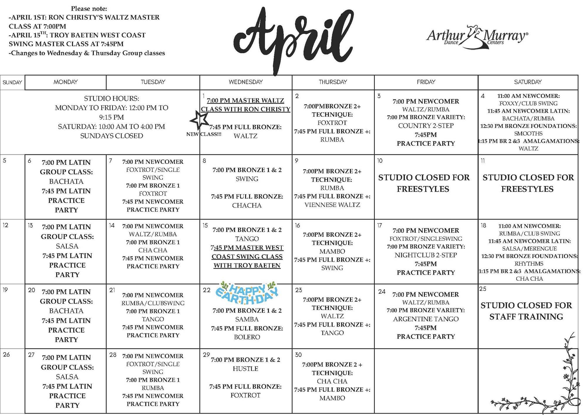 April 2026 Calendar - Ashburn